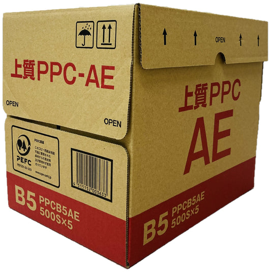 上質PPC―ＡＥ　Ｂ５サイズ（500枚×5冊入り）