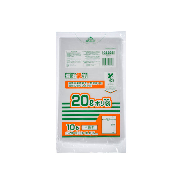 ジャパックス 環境袋策ポリ袋70L 透明 10枚×30冊 LR73-